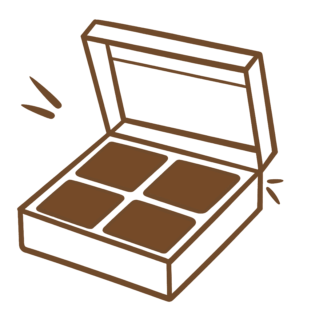 Illustration of a 4-piece box